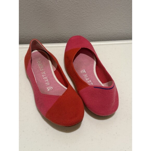 Retired Rothys x Marta Ferri Size 9.5 Flame Azalea Merino Wool Blend Round Toe - Picture 7 of 7